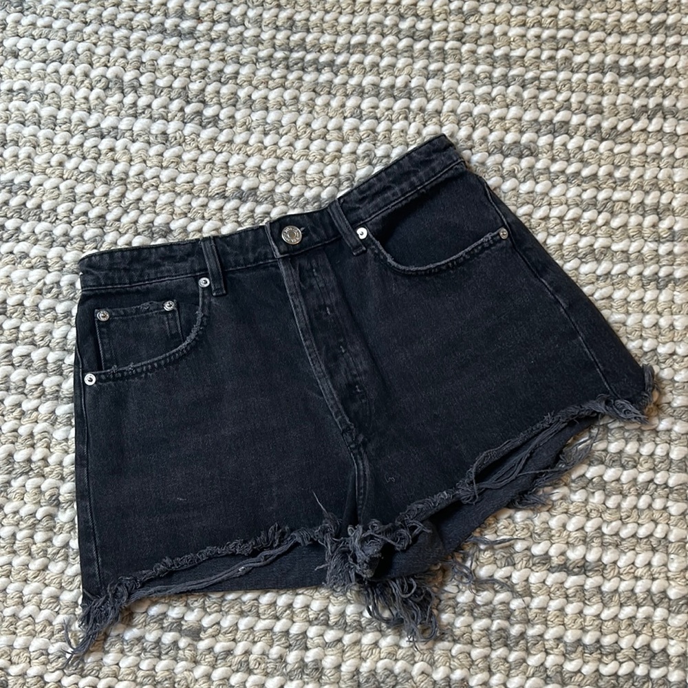 ZARA black jean shorts